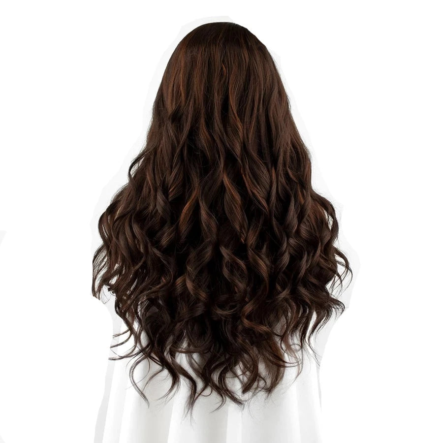 Sissy Lux Elegance: Highlight Brown Synthetic Lace Front Wig for Feminine Transformation