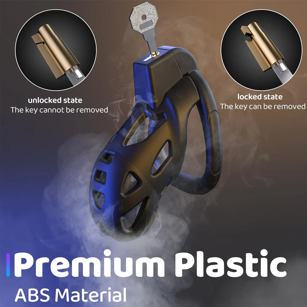 Chastity Cage Set with Anti-Off Lock