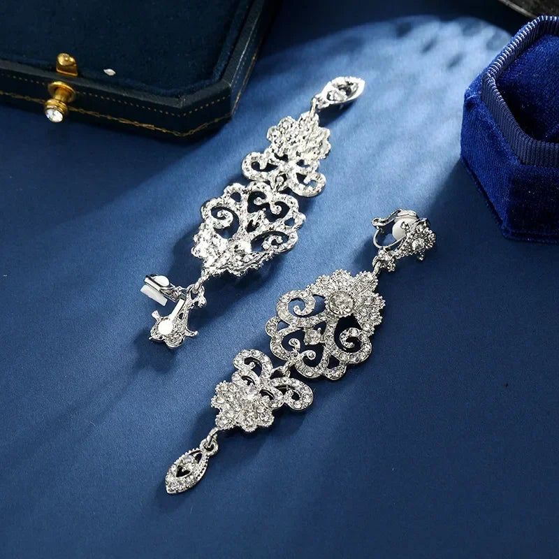 Crystal Elegance Clip On Earrings