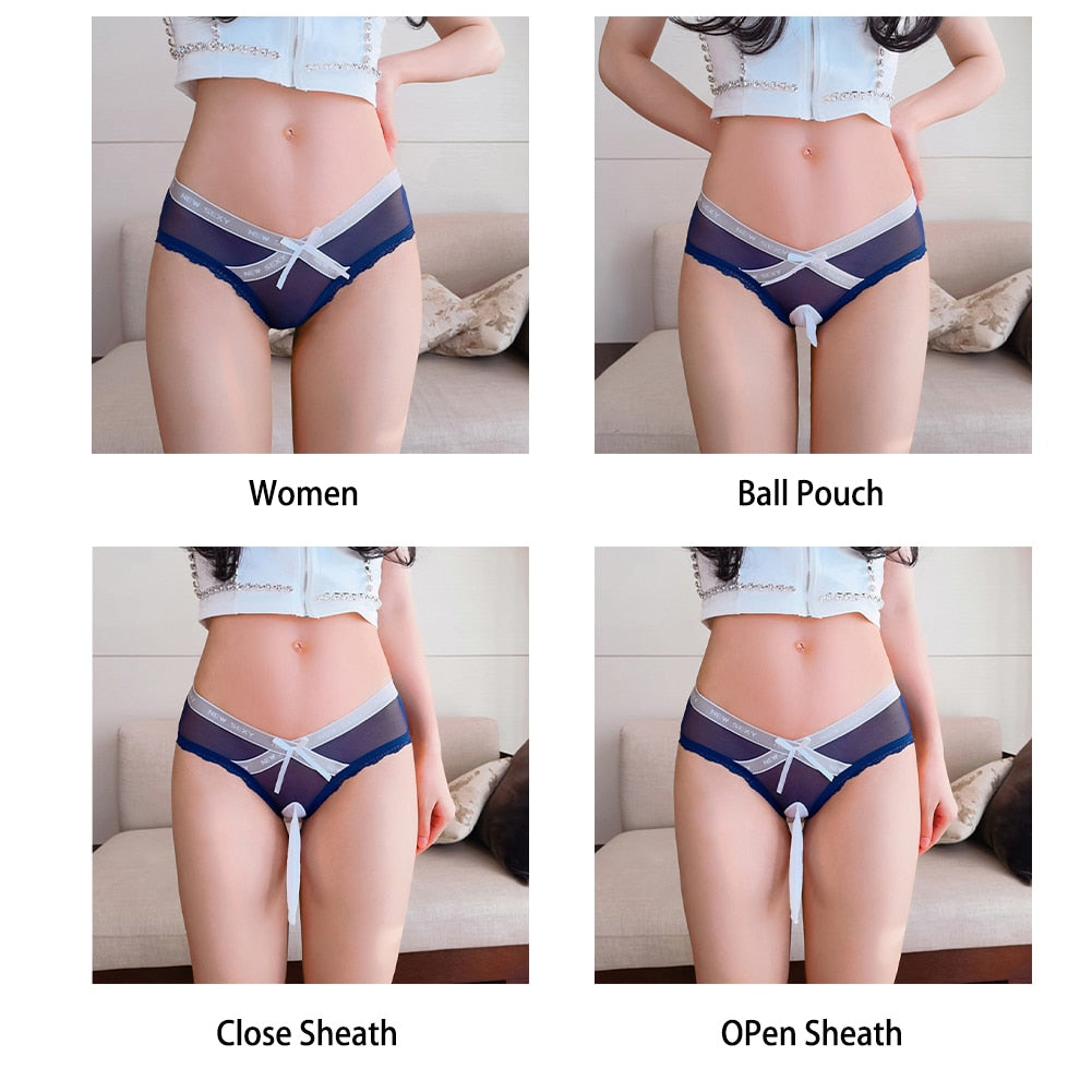 See Through Mesh Sissy Pouch Panties
