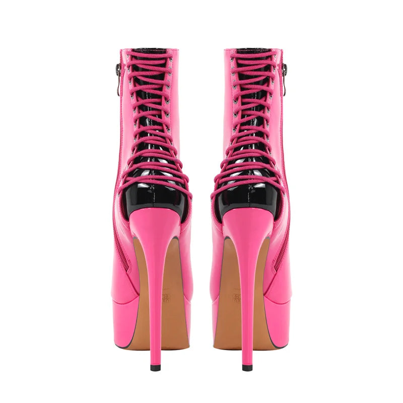 Peep Toe Platform Sissy Booties