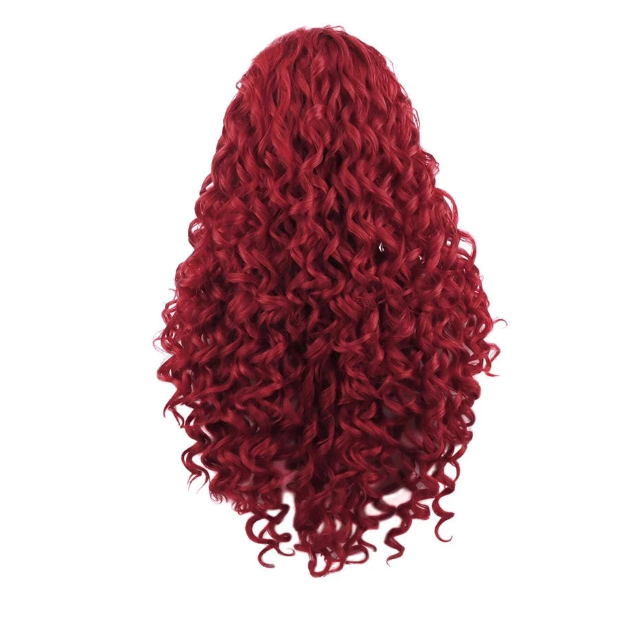 Sissy Lux Elegance: Long Curly Lace Front Wig for Men - Embrace Your Feminine Essence