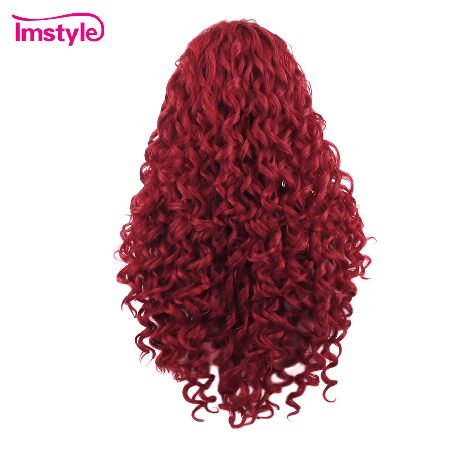 Sissy Lux Elegance: Long Curly Lace Front Wig for Men - Embrace Your Feminine Essence