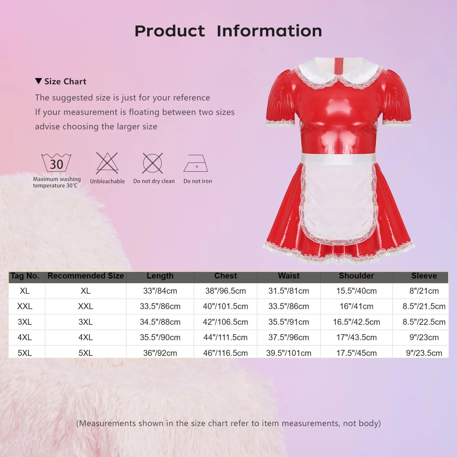 Sissy Maid Latex Dress With Apron