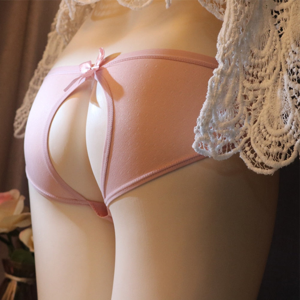 Open Back Sissy Crossdresser Hiding Gaff