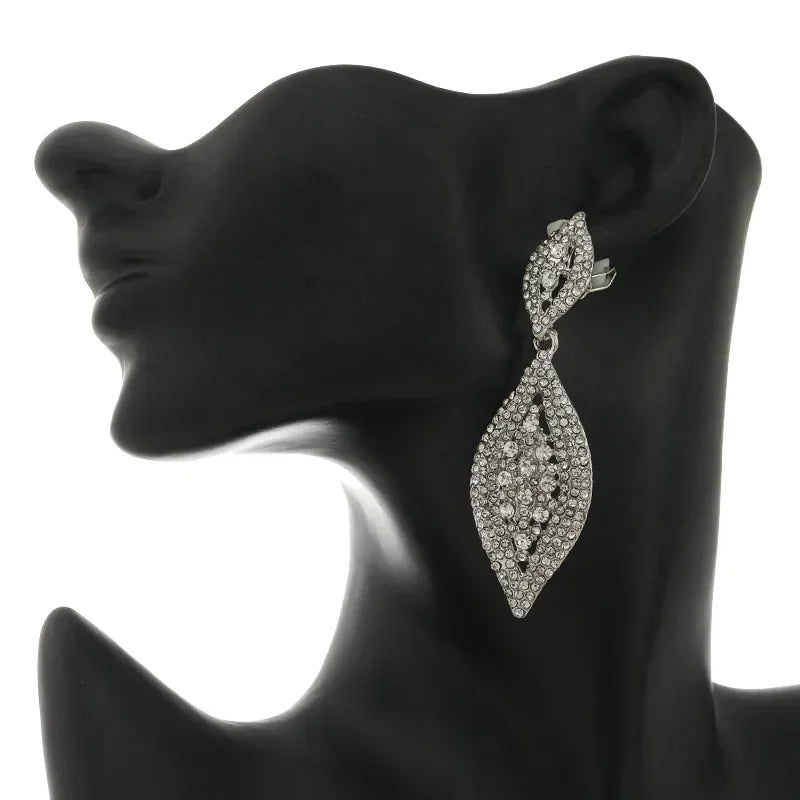 Crystal Elegance Clip On Earrings