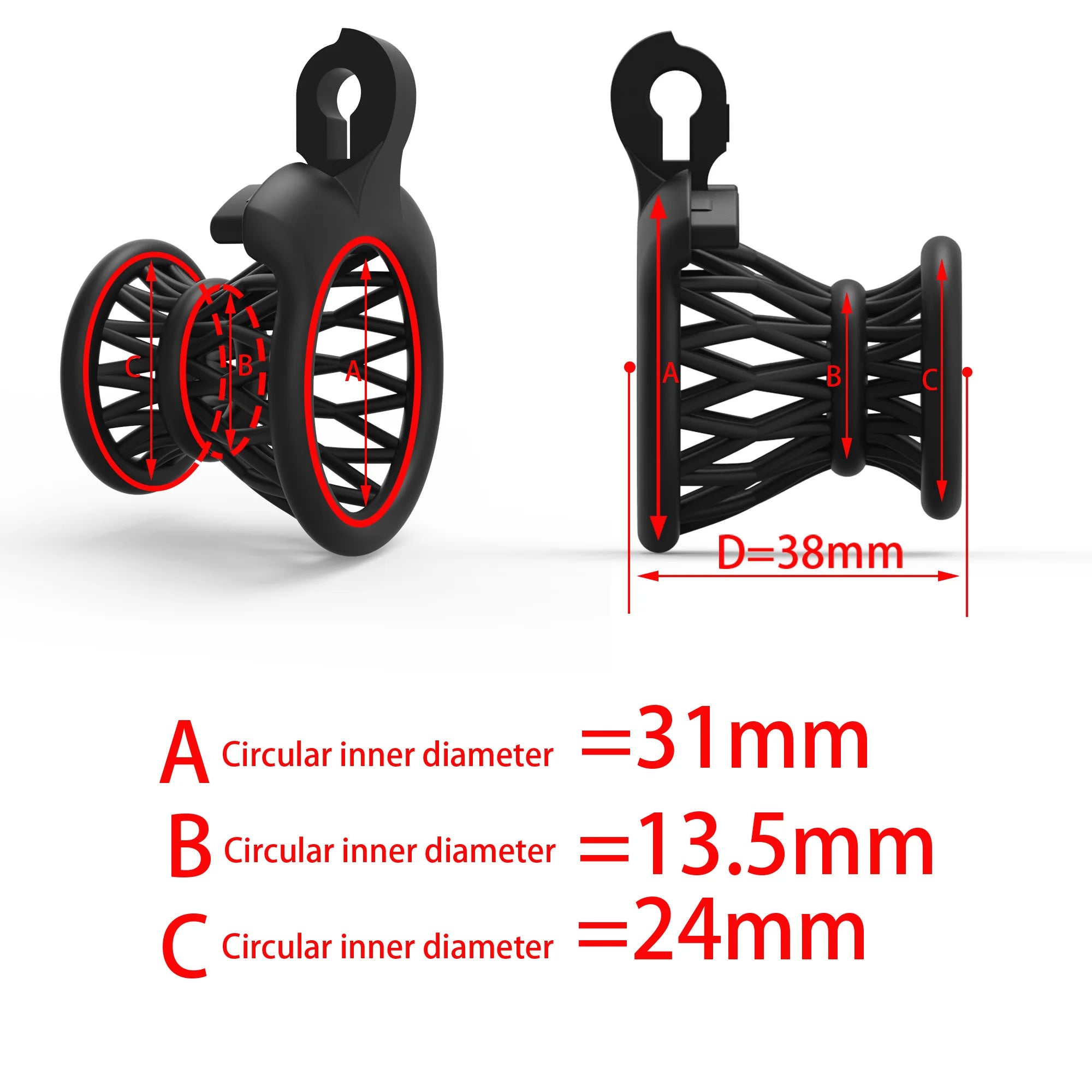 Sissy Mini Male Chastity Cage (4 Rings)