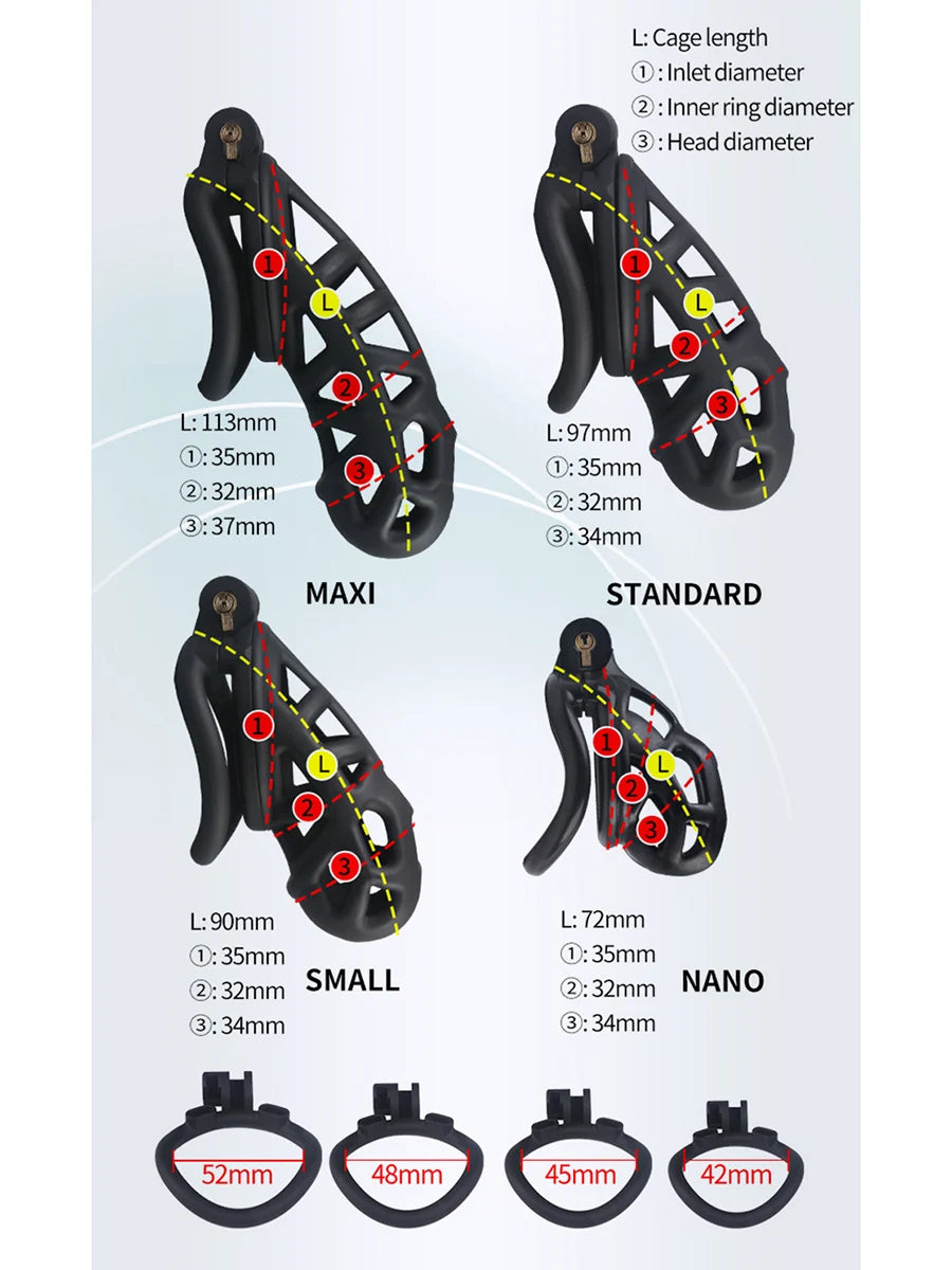 Urethral Lock Resin Chastity Cage
