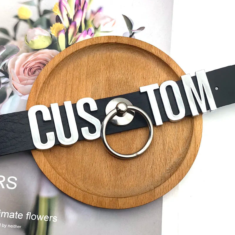 Mistress O-Ring Command Collar — Custom Letter Nameplate