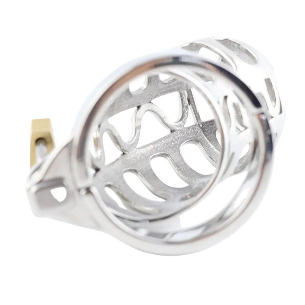 Stainless Steel Rattlesnake Metal Chastity Device 2.36 inches long