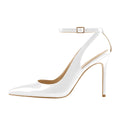 Pointed Toe Ankle Strap Stiletto Pumps