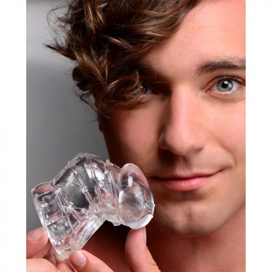 Discreet Comfort: Clear TPR Compact Erection Control Device with Stimu ...