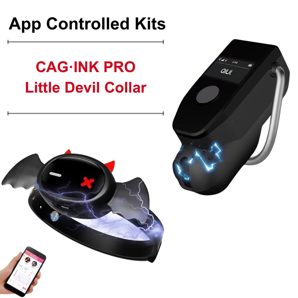 Contol Devil CAGINK PRO Cellmate 3 & Little Devil Collar – Sissy Lux