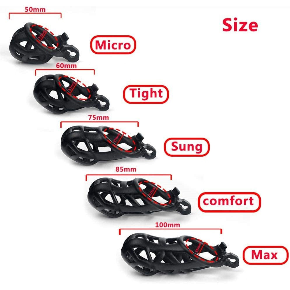 Cobra Male Chastity Device Kit 1.97 to 3.94 inches Long