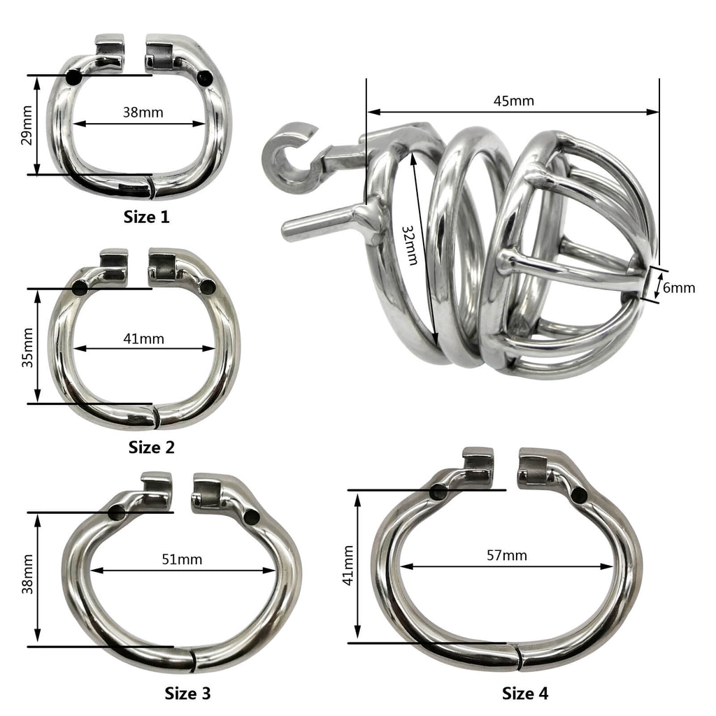 Stainless Steel Stealth Lock Male Chastity Device
