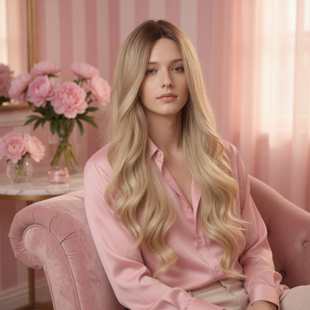 Long Wavy Blonde Wig 28" – Sissy Feminization Essential