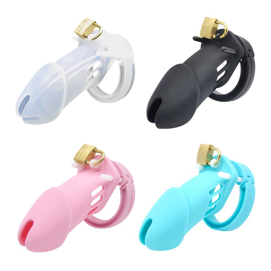 Silicone Sissy Male Chastity Device 2.76 inches and 3.74 inches long