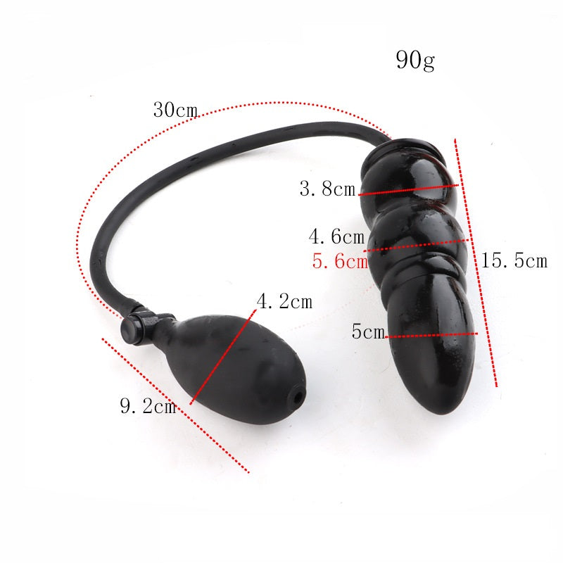 Inflatable Expandable Anal Plug With Pump