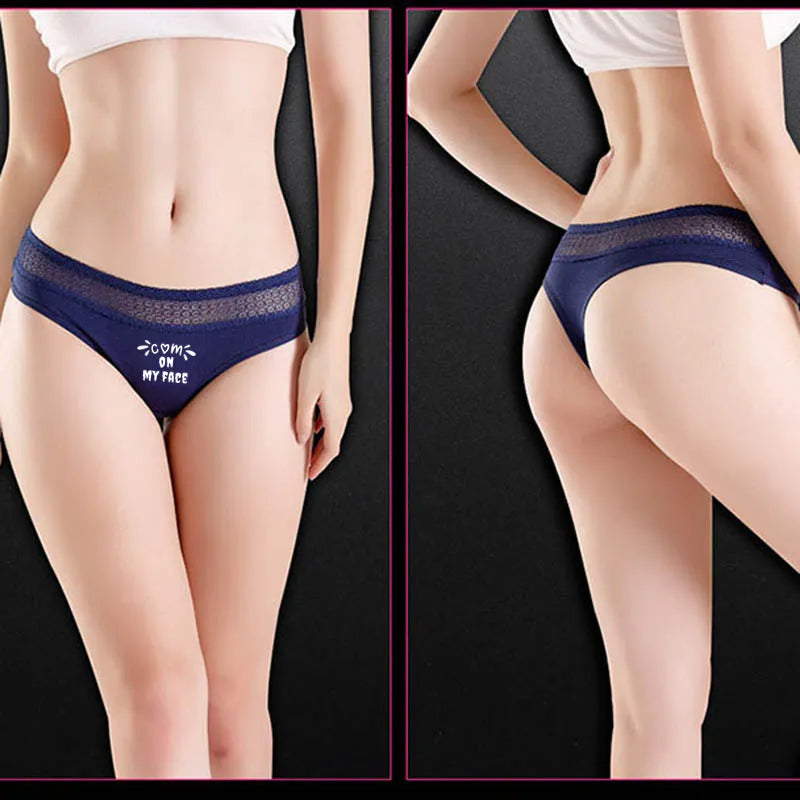 Sassy Pink 'Cum On My Face' Thong - A Flirty Must-Have for Sissy Boys | Sizes S-XXL