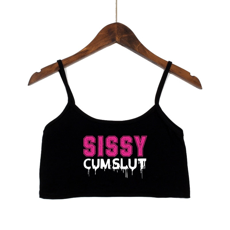 Sissy Cum Slut Crop Top