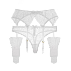 Exclusive Limited-Edition 3-Piece Lace Sissy Garter Set: Embrace Your Feminine Side Today!