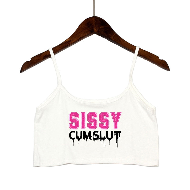 Sissy Cum Slut Crop Top