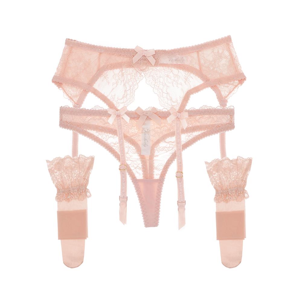 Exclusive Limited-Edition 3-Piece Lace Sissy Garter Set: Embrace Your Feminine Side Today!