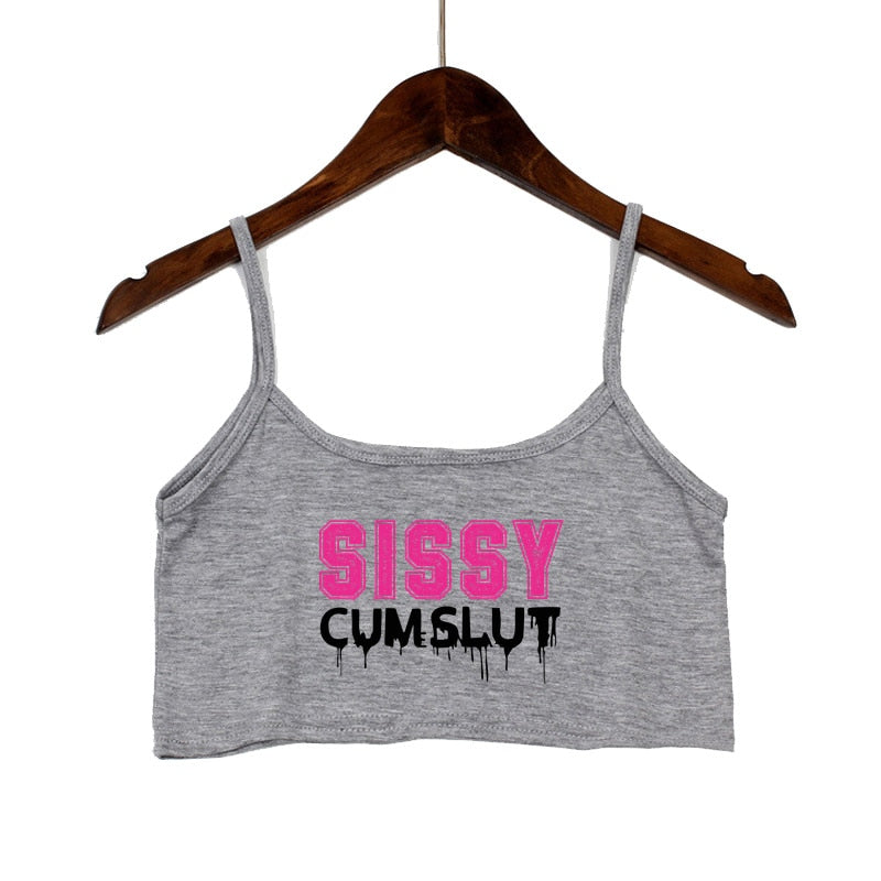 Sissy Cum Slut Crop Top