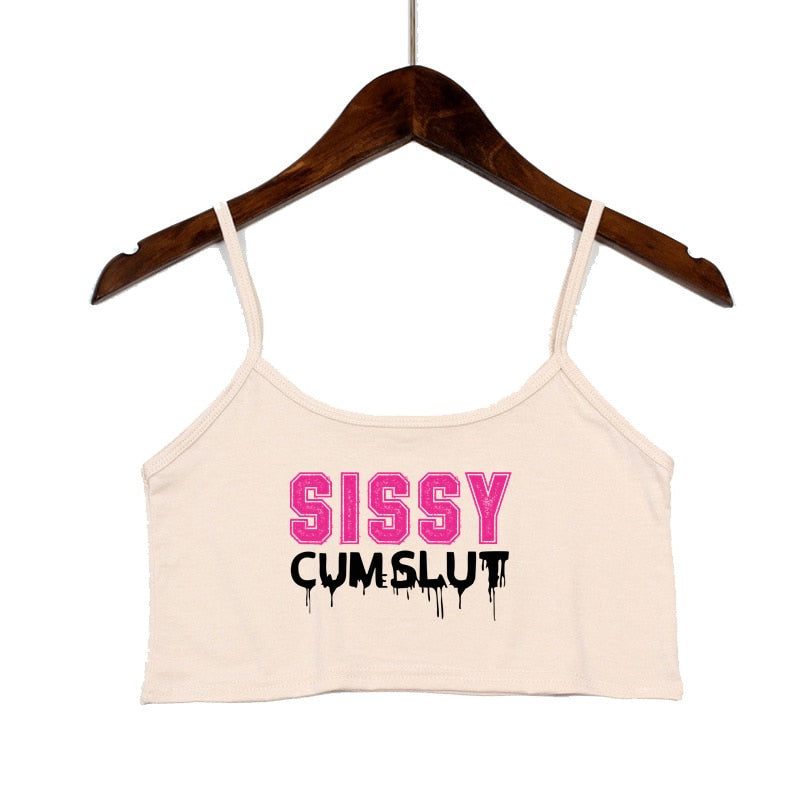 Sissy Cum Slut Crop Top