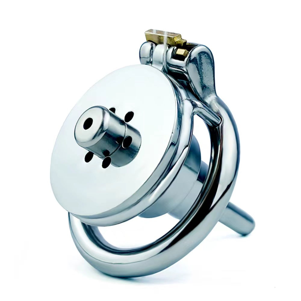 Double Screw Negative Chastity Cage With Catheter