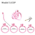 Pink Stripe Cobra Chastity Kits with Spikes pegs