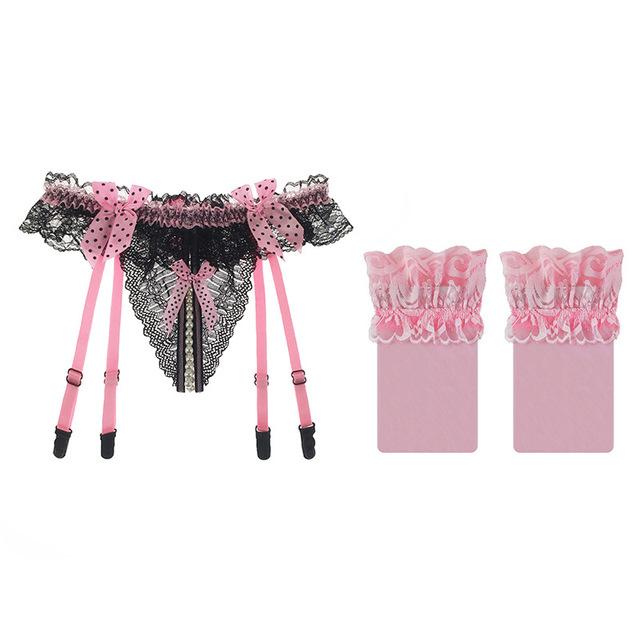 Slutty Sissy Garter Belt Set