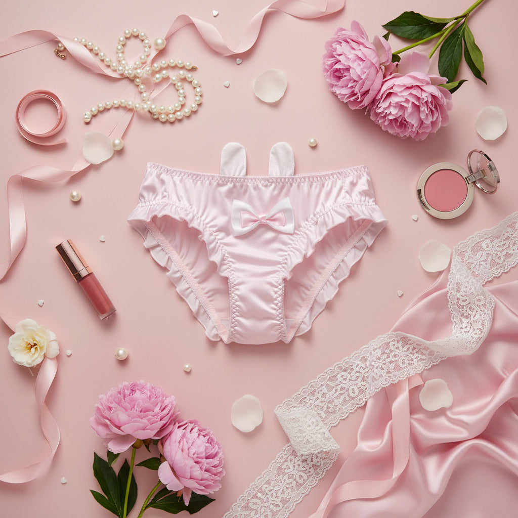 Bunny Babe Sissy Panties – Satin Rabbit Ears