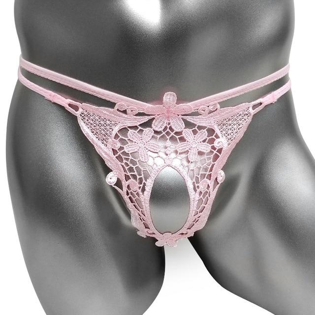 Lace G-String with Penis Hole