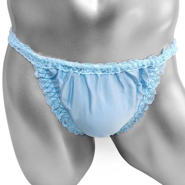 Sissy Pouch Panties Ruffles Lace Briefs Underwear