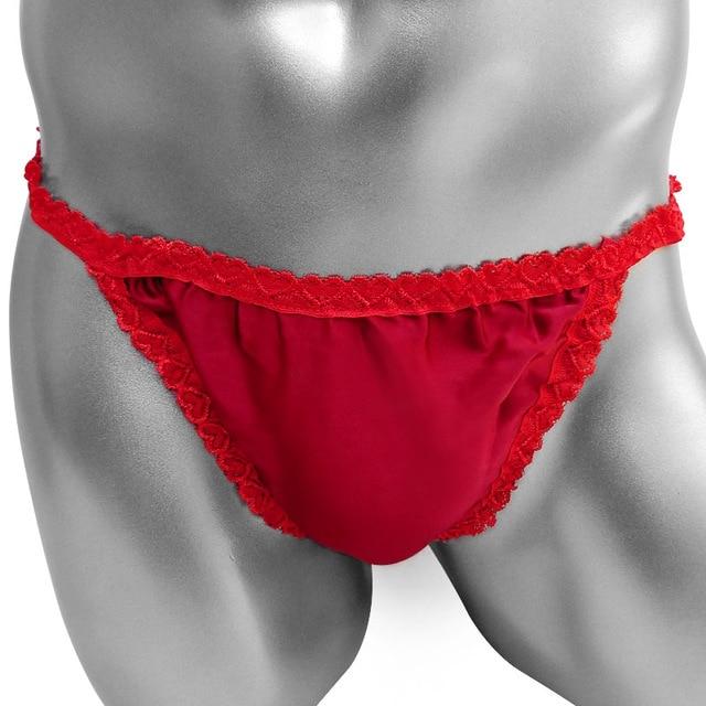 Sissy Pouch Panties Ruffles Lace Briefs Underwear