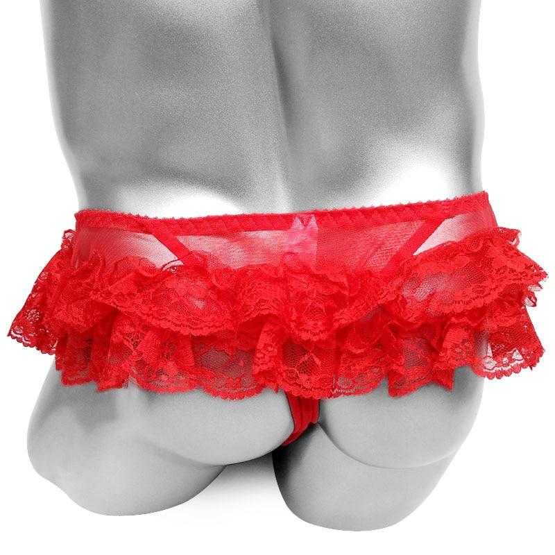 Ruffled Pouch Panties With Penis Sheath
