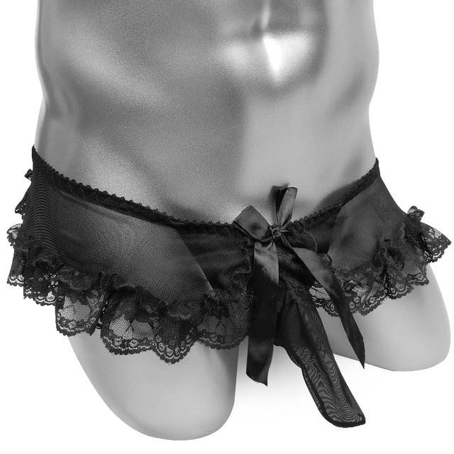 Ruffled Pouch Panties With Penis Sheath