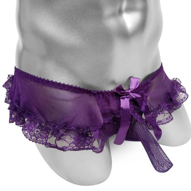 Ruffled Pouch Panties With Penis Sheath