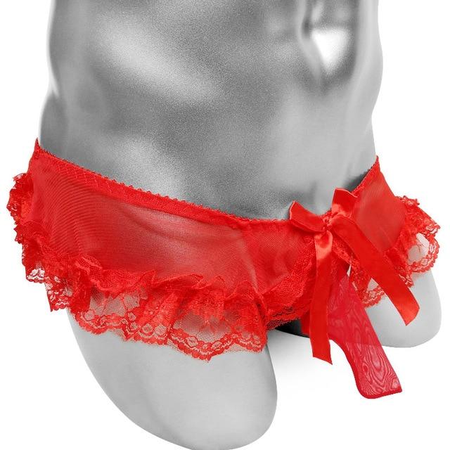 Ruffled Pouch Panties With Penis Sheath