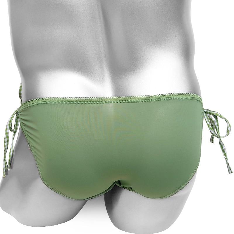 Plaid Bowknots Sissy Panties