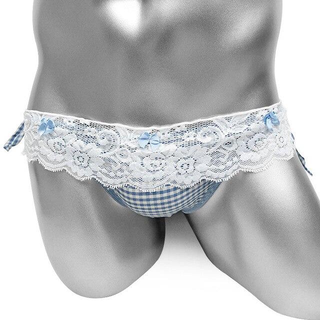 Plaid Bowknots Sissy Panties