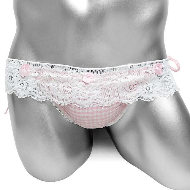 Plaid Bowknots Sissy Panties