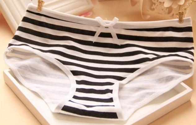 Sissy Striped Panties w/ Bow