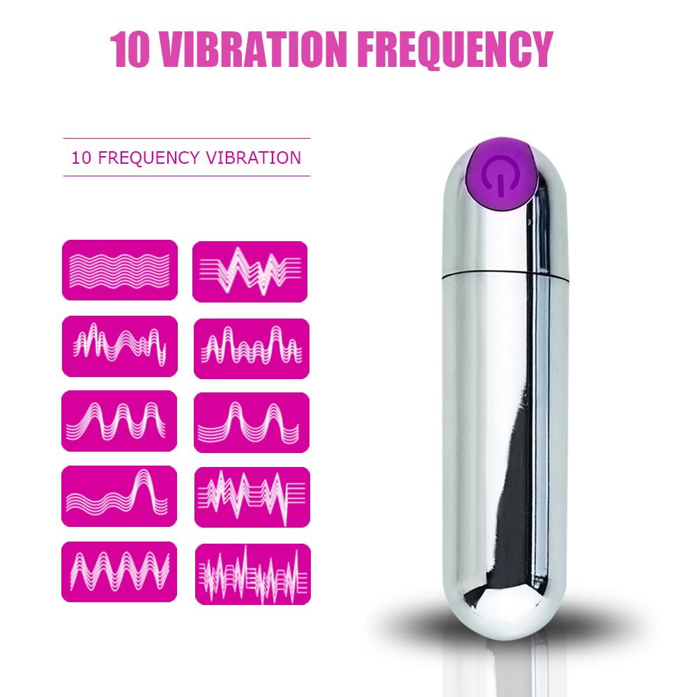 USB Rechargeable Mini Bullet 10 Speed Waterproof Sissy Clit Stimulator