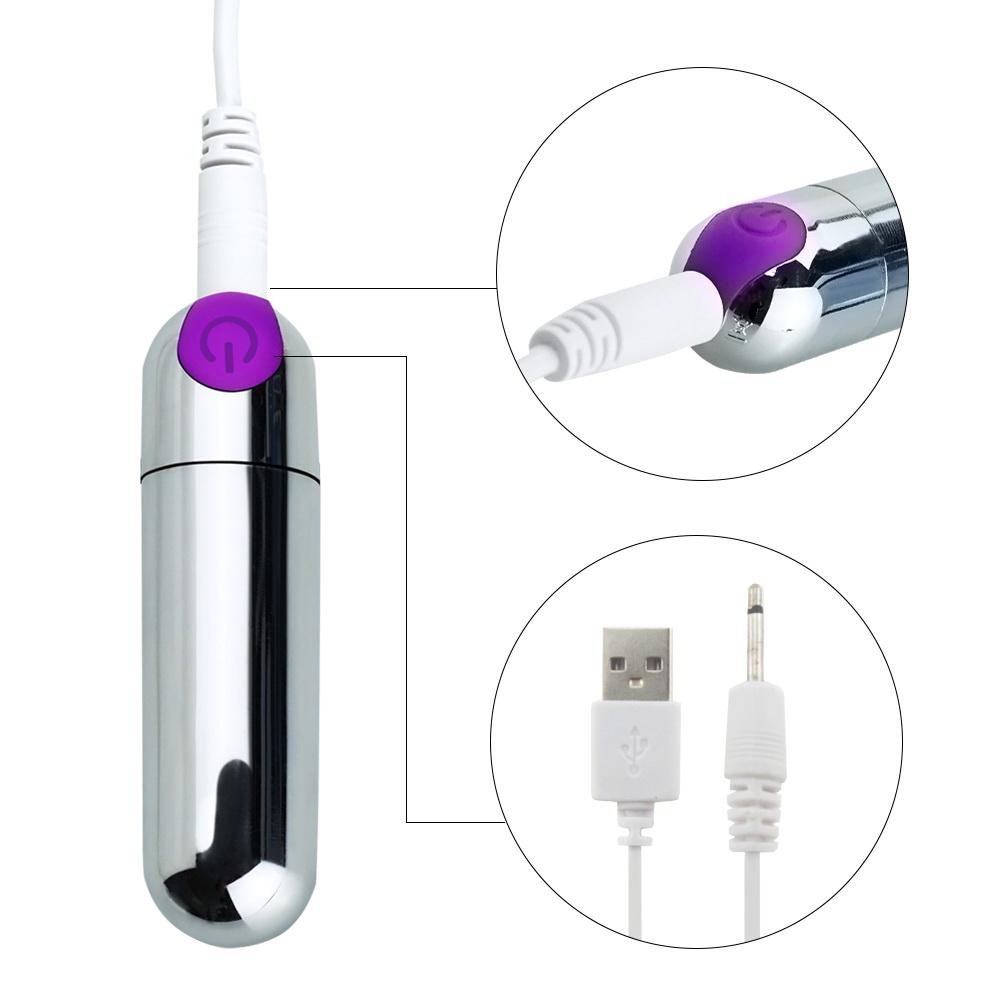 USB Rechargeable Mini Bullet 10 Speed Waterproof Sissy Clit Stimulator