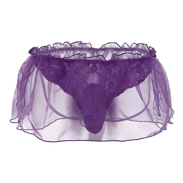 Lace Flower Organza G-string Bikini