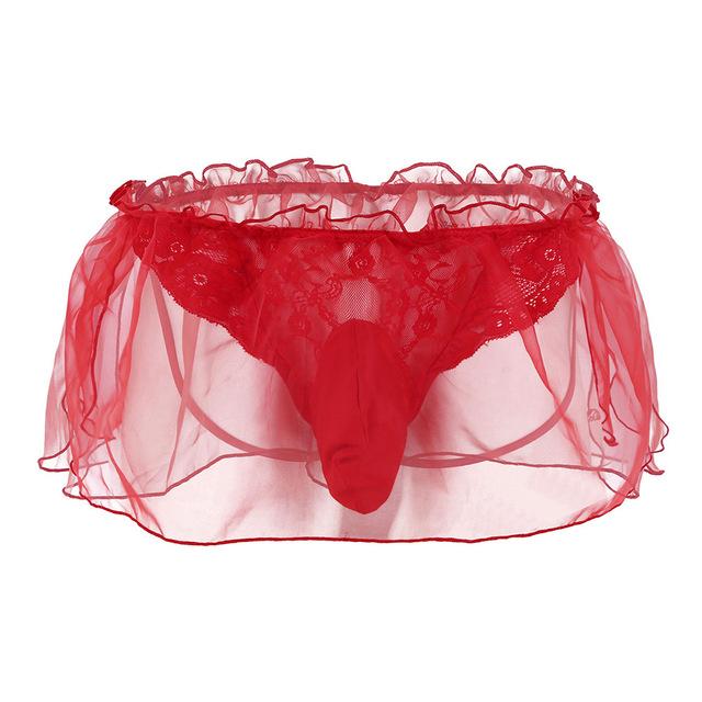Lace Flower Organza G-string Bikini