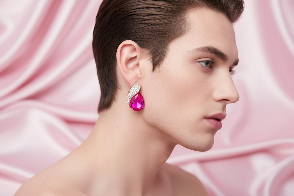 Sissy Teardrop Clip-On Earrings for Feminine Boys
