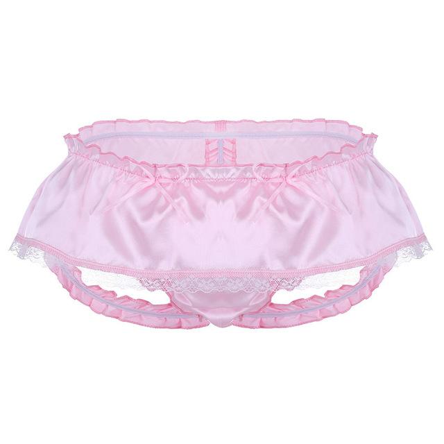 Mens Sissy Lace Skirted Panties